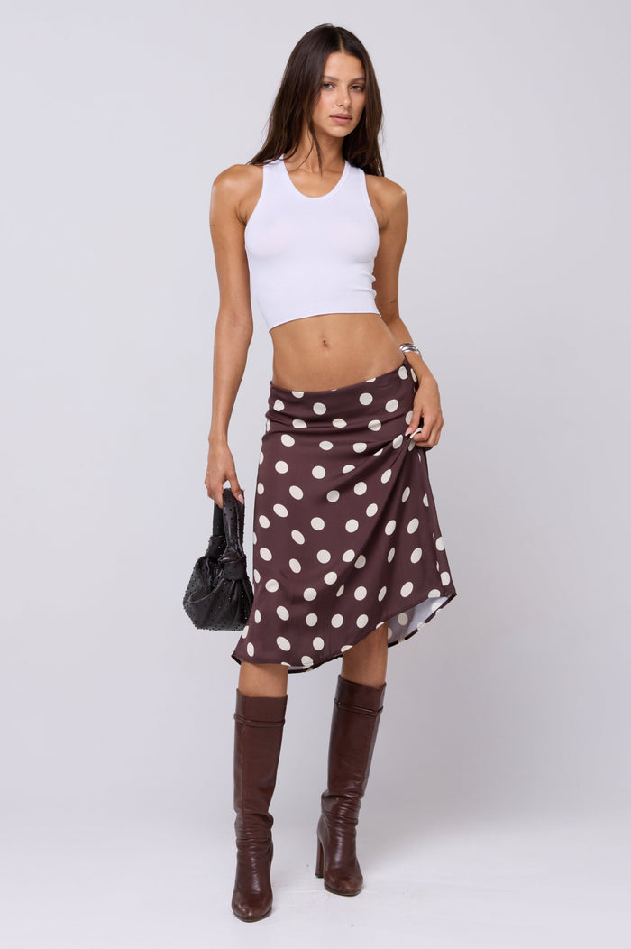 This is an image of Rachel Skirt in Polo - RESA featuring a model wearing the dress