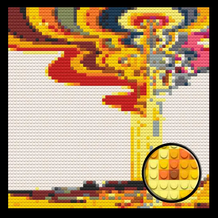 Rainbow Falls Home Decor Bricked Mosaic Portrait 20x20 - Memobrick
