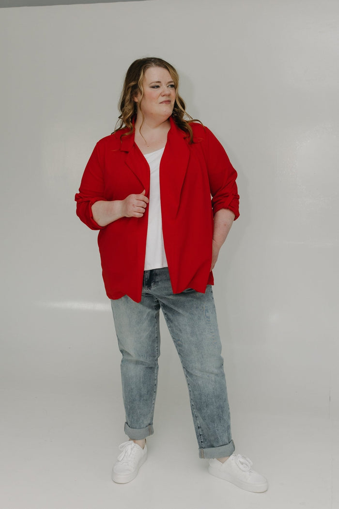 RELAXED BOYFRIEND BLAZER IN CALIENTE - Love Marlow