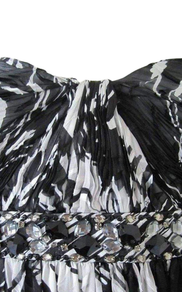 BCBGMAXAZRIA Rhinestone Embellished Full Length Gown - Runway Catalog