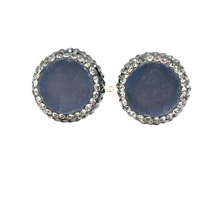Style the Round Double Gemstone & Crystal 925 Sterling Silver Adjustable Ring exclusively at Born To Glam