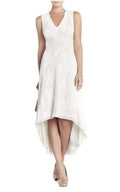 BCBGMAXAZRIA Salma All Over Sequin Deep V - neck Dress WJB6W112 - 1O6 - Runway Catalog