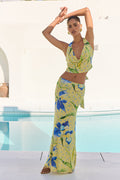 This is an image of Sarah Skirt in Solei - RESA featuring a model wearing the dress