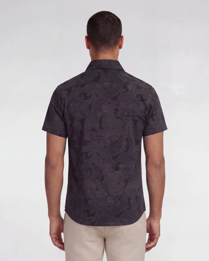 SCOTT PAISLEY EXPLOSION BLACK MENS PRINTED SHIRT