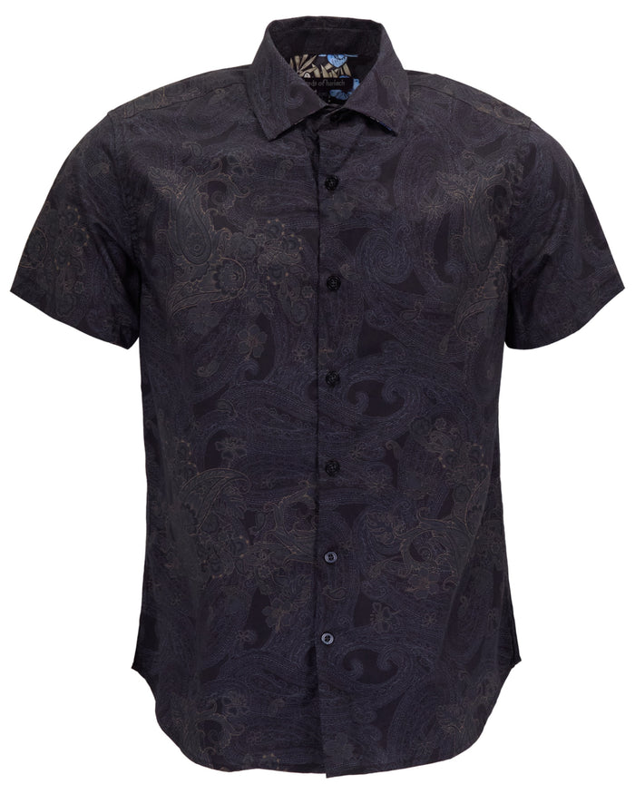 SCOTT PAISLEY EXPLOSION BLACK MENS PRINTED SHIRT