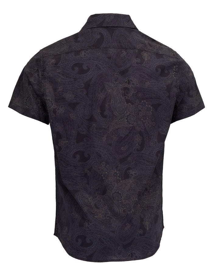 SCOTT PAISLEY EXPLOSION BLACK MENS PRINTED SHIRT
