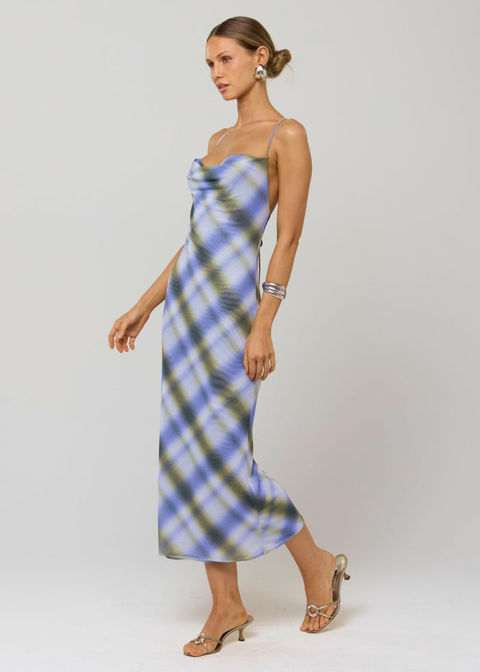 This is an image of Serena Dress in Blur - RESA featuring a model wearing the dress