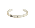 Silver "Jesus Loves Me" Cuff Bracelet