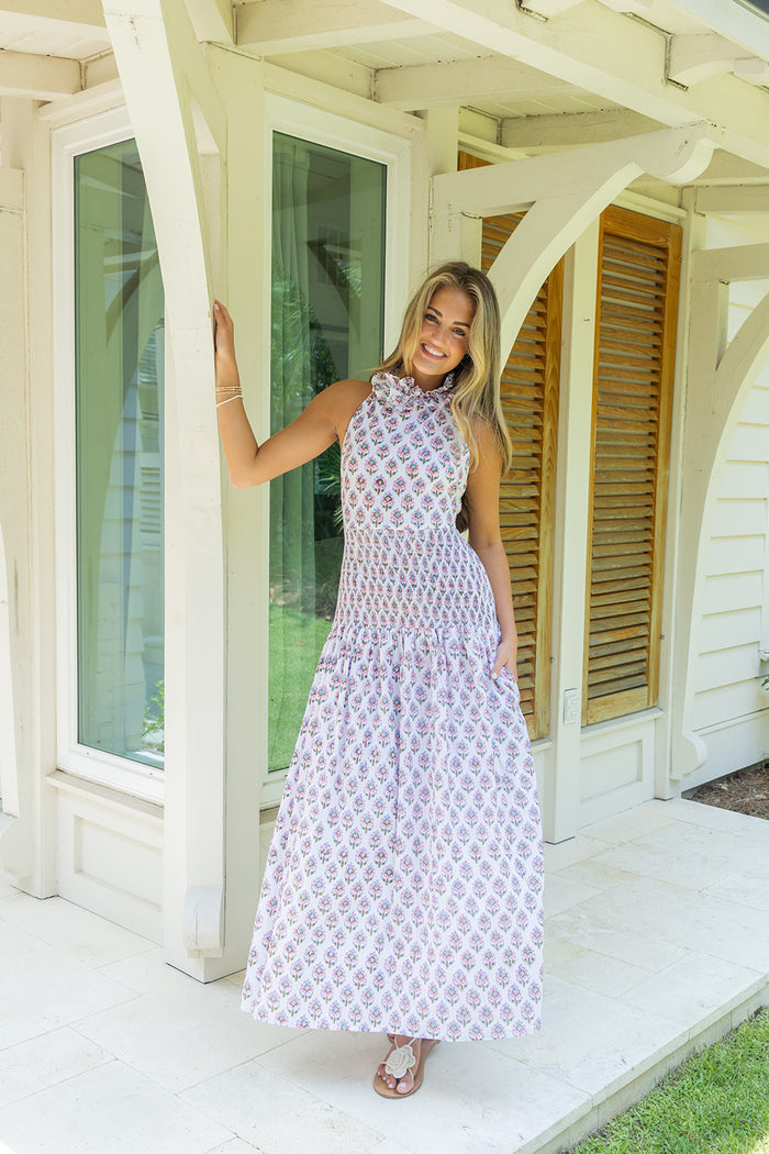 Smocked Waist Dress - Floral