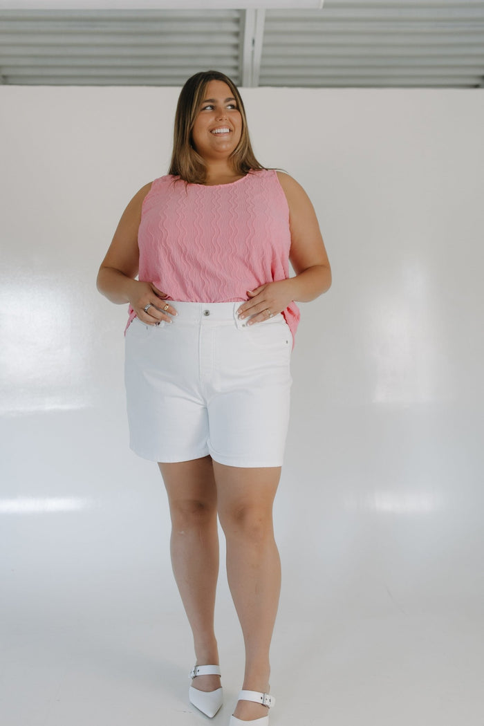 SPANXshape™ EveryWear Jean Short 7" in Classic White - Love Marlow