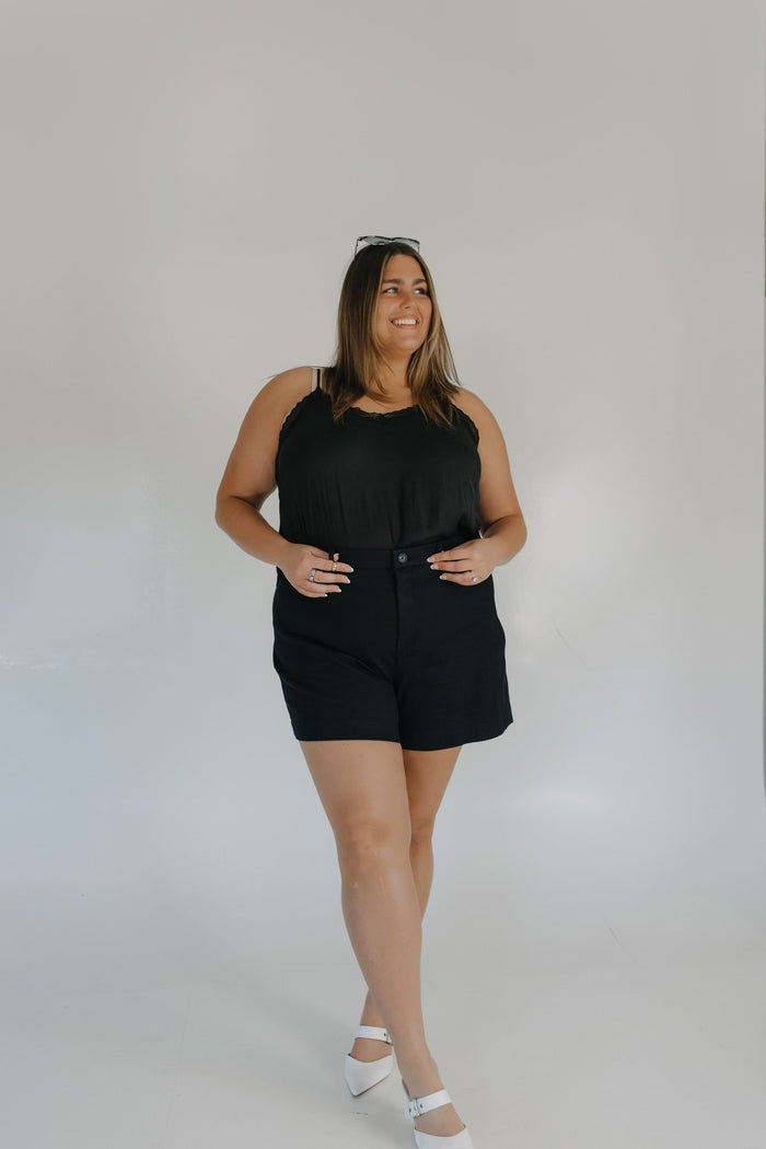 SPANXsupersmooth™ Stretch Twill Short 5" in Classic Black - Love Marlow