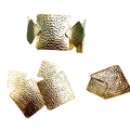 Style the Square Brass Gold Bracelet & Earring Set exclusively at Born To Glam