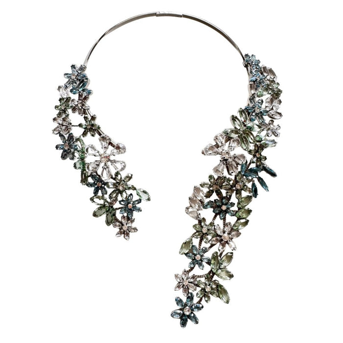 BCBGMAXAZRIA Stone Floral Necklace - Runway Catalog