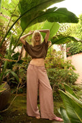 Stroll Goals Striped Wide-Leg Drawstring Pants - ShopPromesa