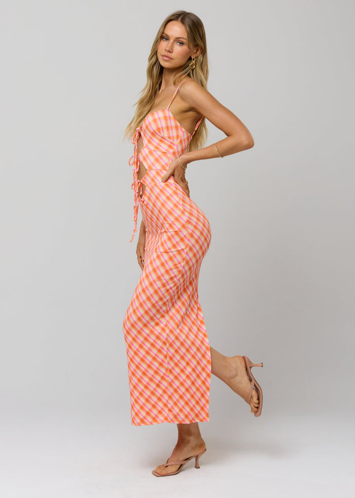This is an image of Summer Dress in Sorbet - RESA featuring a model wearing the dress