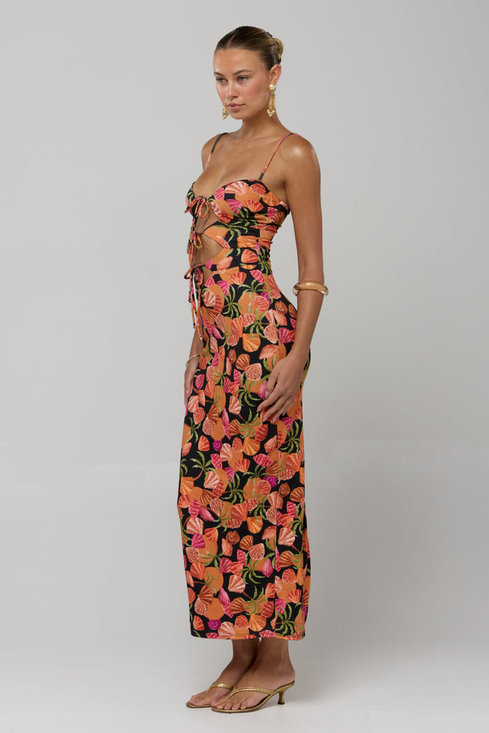 This is an image of Summer Knit in Conch - RESA featuring a model wearing the dress
