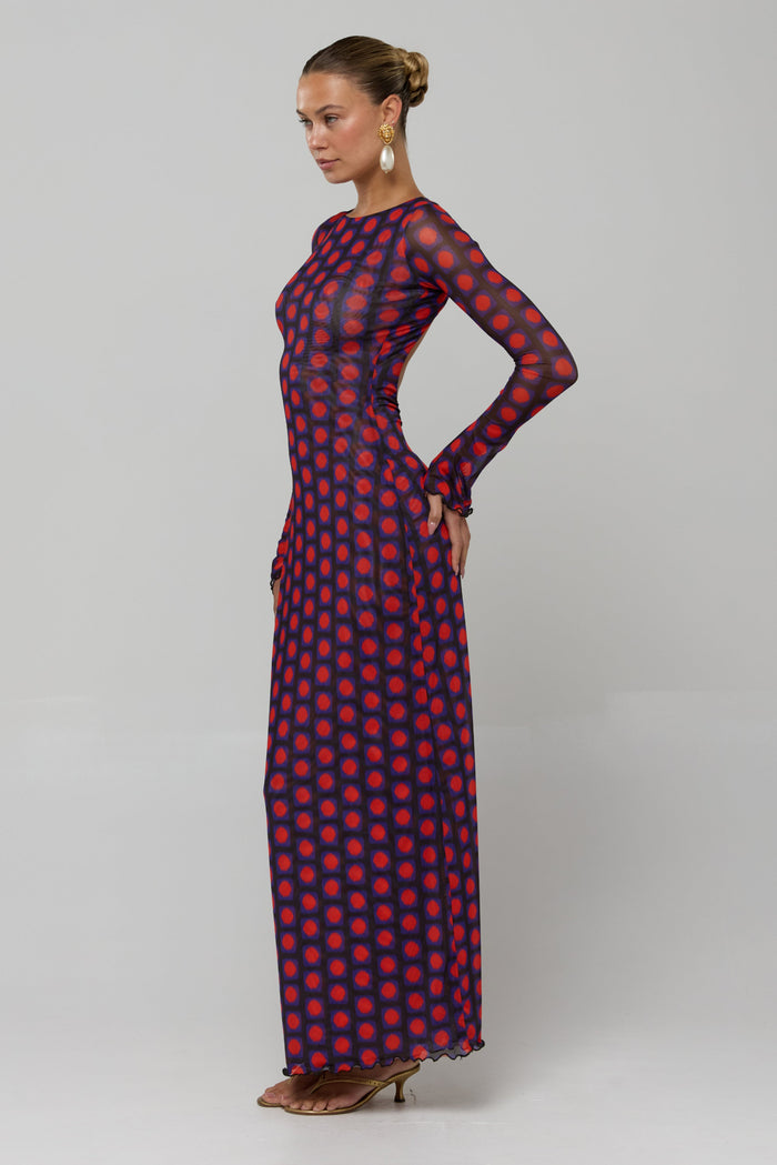 This is an image of Sylvia Dress in Mod - RESA featuring a model wearing the dress