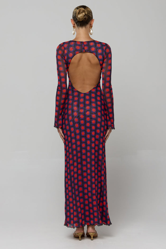 This is an image of Sylvia Dress in Mod - RESA featuring a model wearing the dress