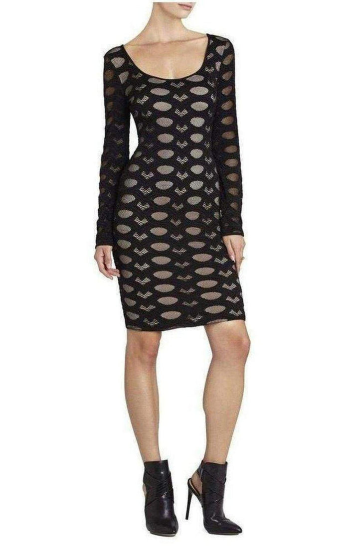 BCBGMAXAZRIA Tanya Long Sleeve Lace Dress - Runway Catalog