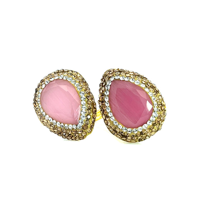 Pink Dyed Ruby Gold