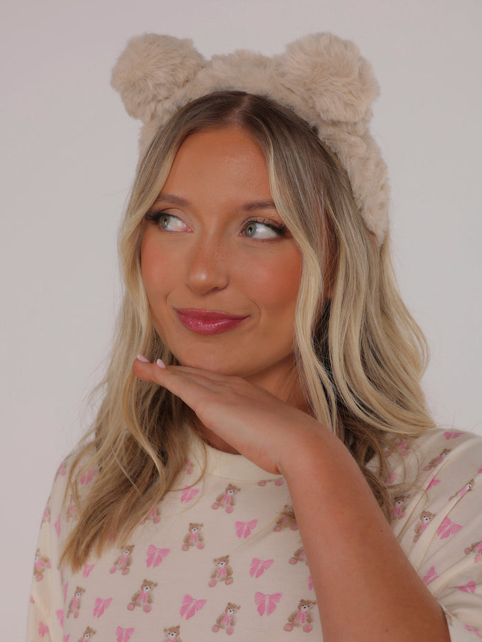 TEDDY HEADBAND - LATTE