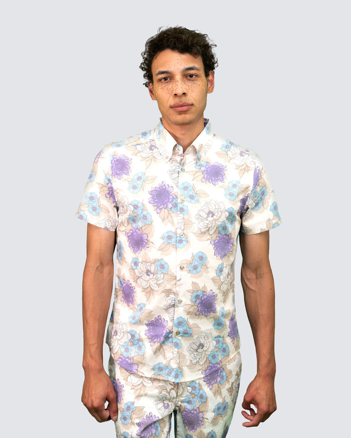 TIM FLOWER BED SHIRT -  IVORY