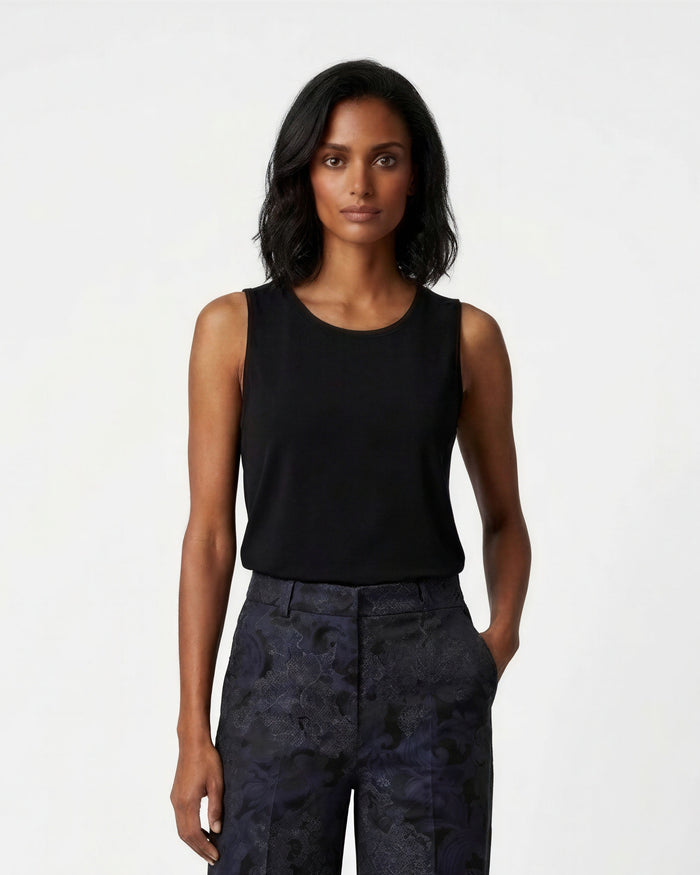 TINA BLACK WOMENS MUSCLE TANK