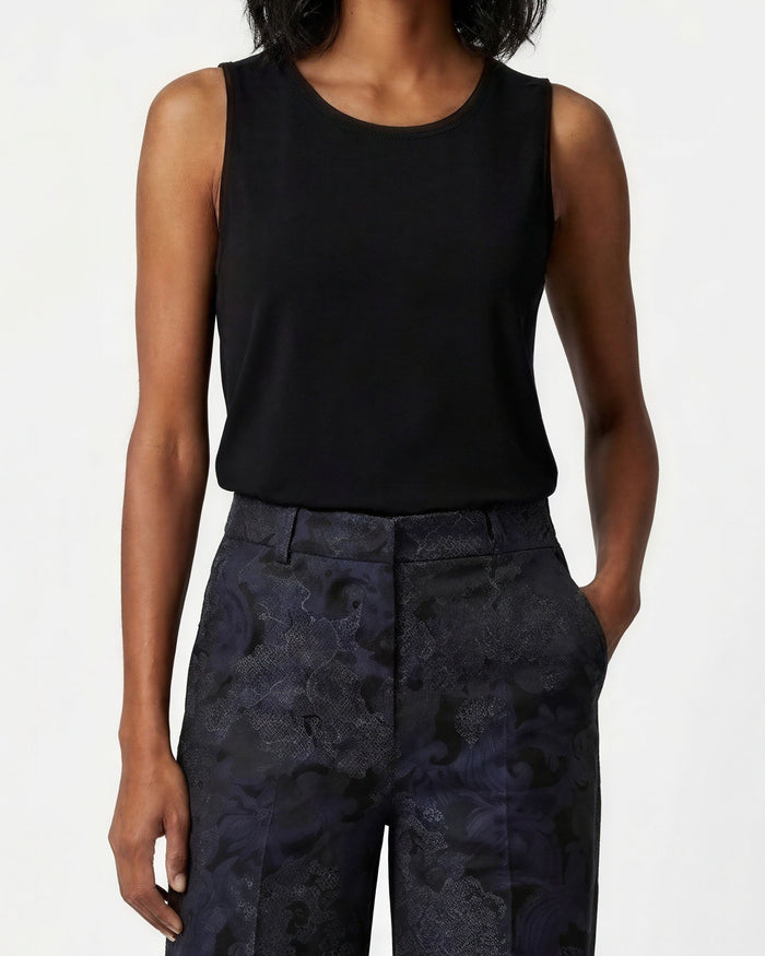 TINA BLACK WOMENS MUSCLE TANK