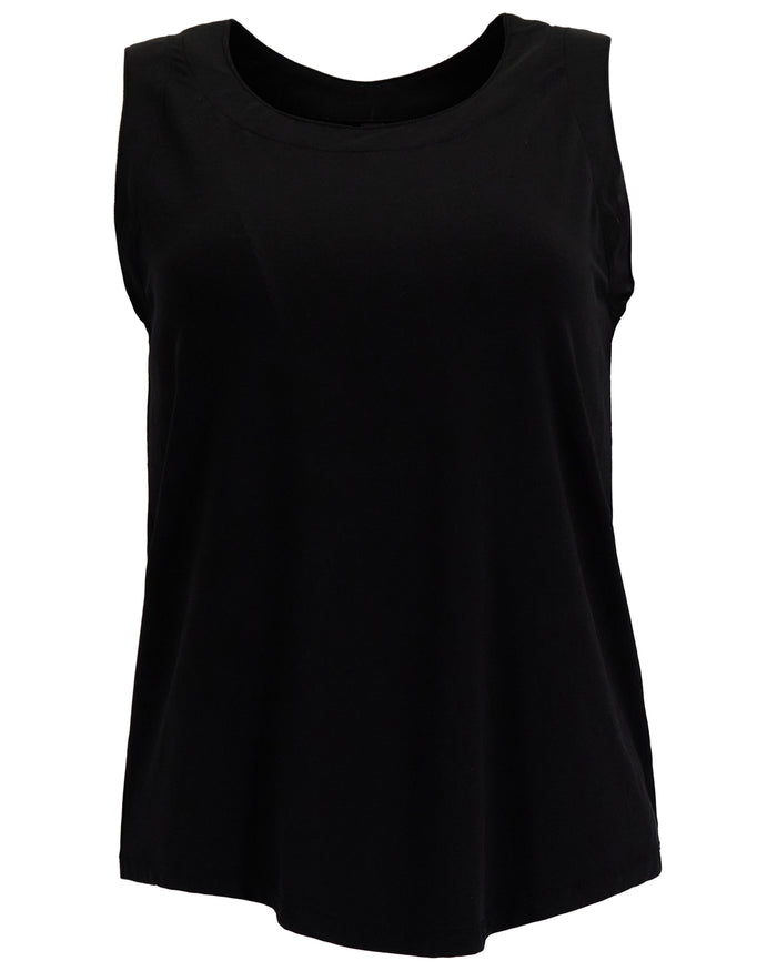 TINA BLACK WOMENS MUSCLE TANK