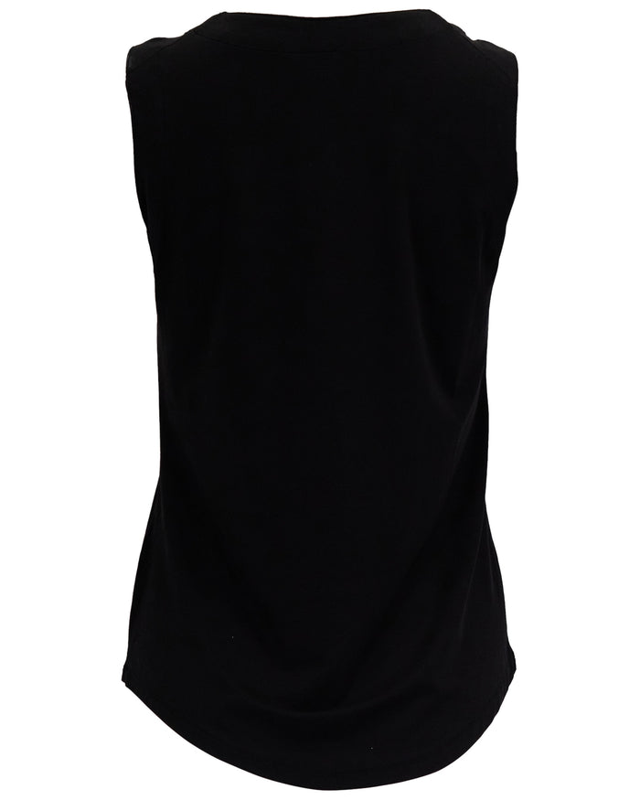 TINA BLACK WOMENS MUSCLE TANK