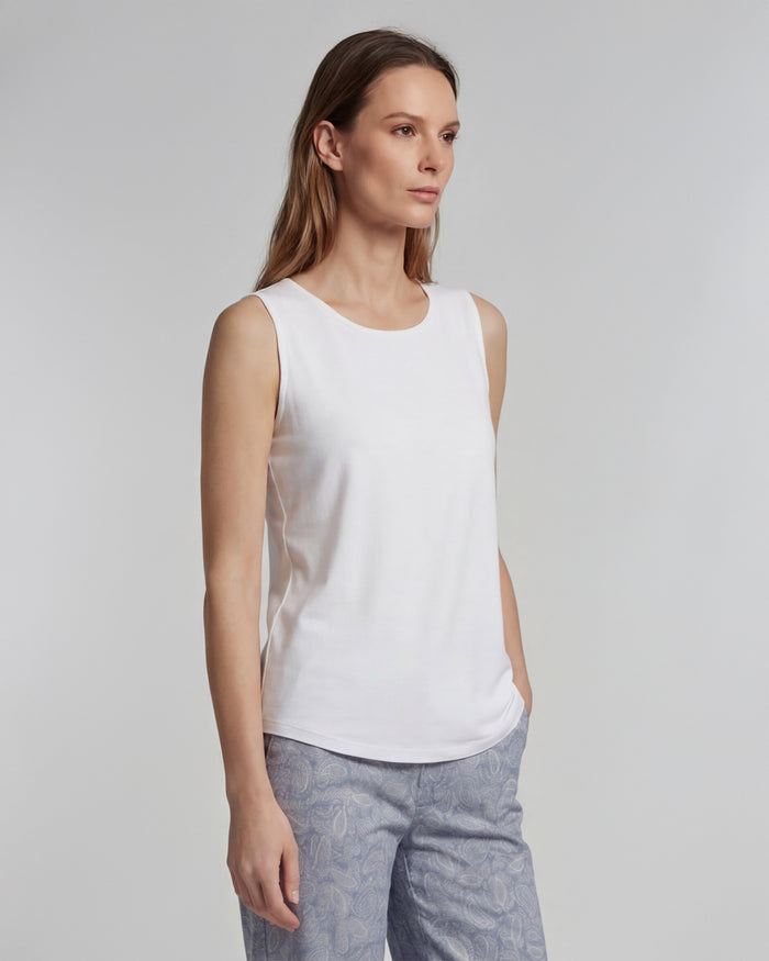 TINA WHITE WOMENS MUSCLE TANK