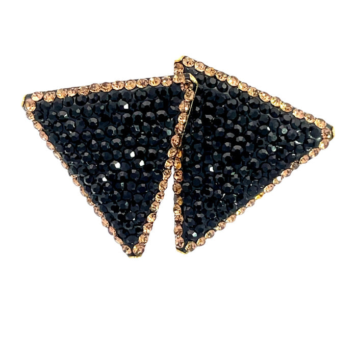 Style the Triangle Crystal 925 Sterling Silver Stud Earrings exclusively at Born To Glam