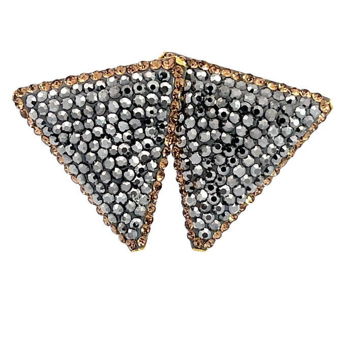 Style the Triangle Crystal 925 Sterling Silver Stud Earrings exclusively at Born To Glam