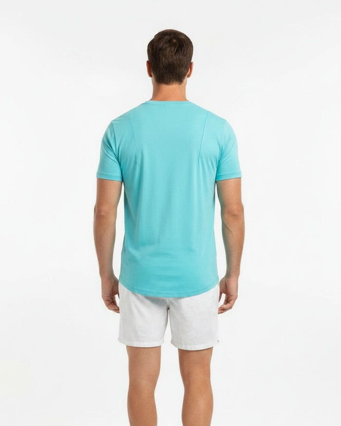 VICTOR MERINO V-NECK TEE - SPEARMINT