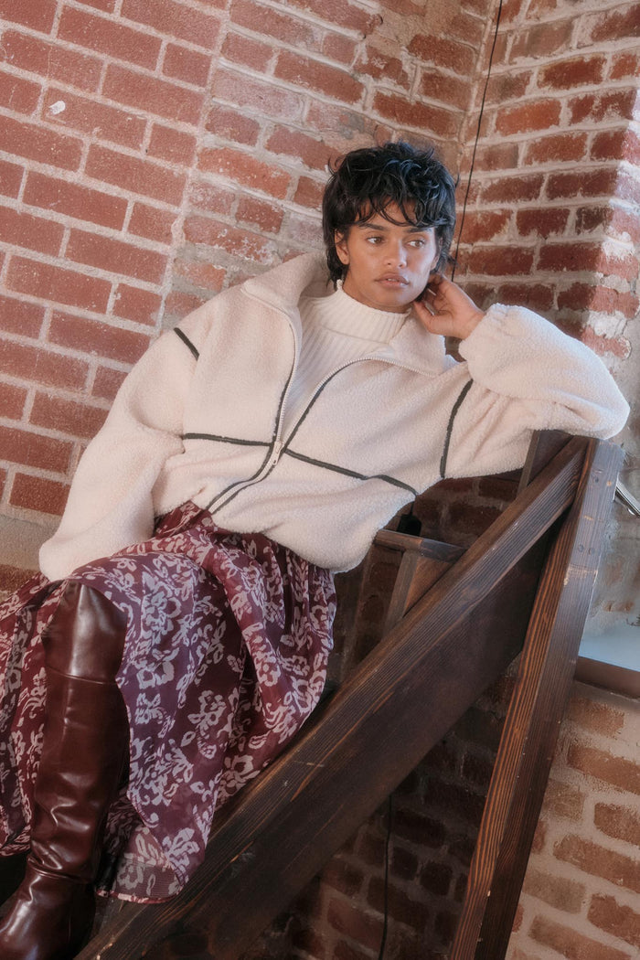 Warming Up Sherpa Fleece Zip-Front Jacket - ShopPromesa
