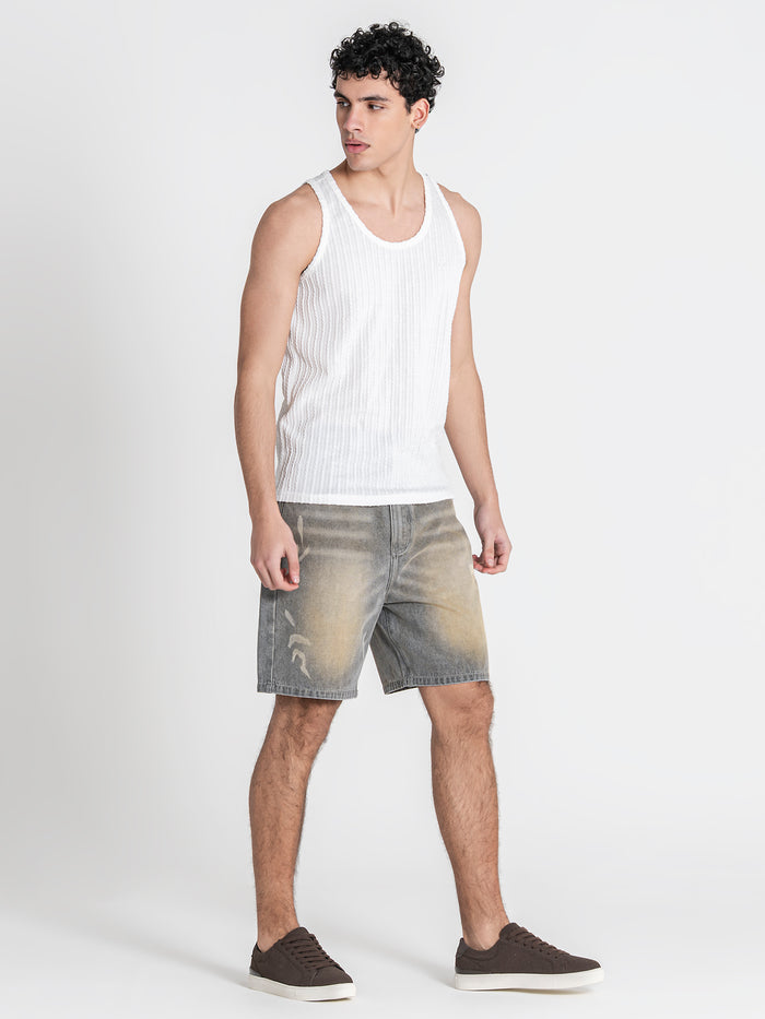 tank tops / White Tactile Tanktop