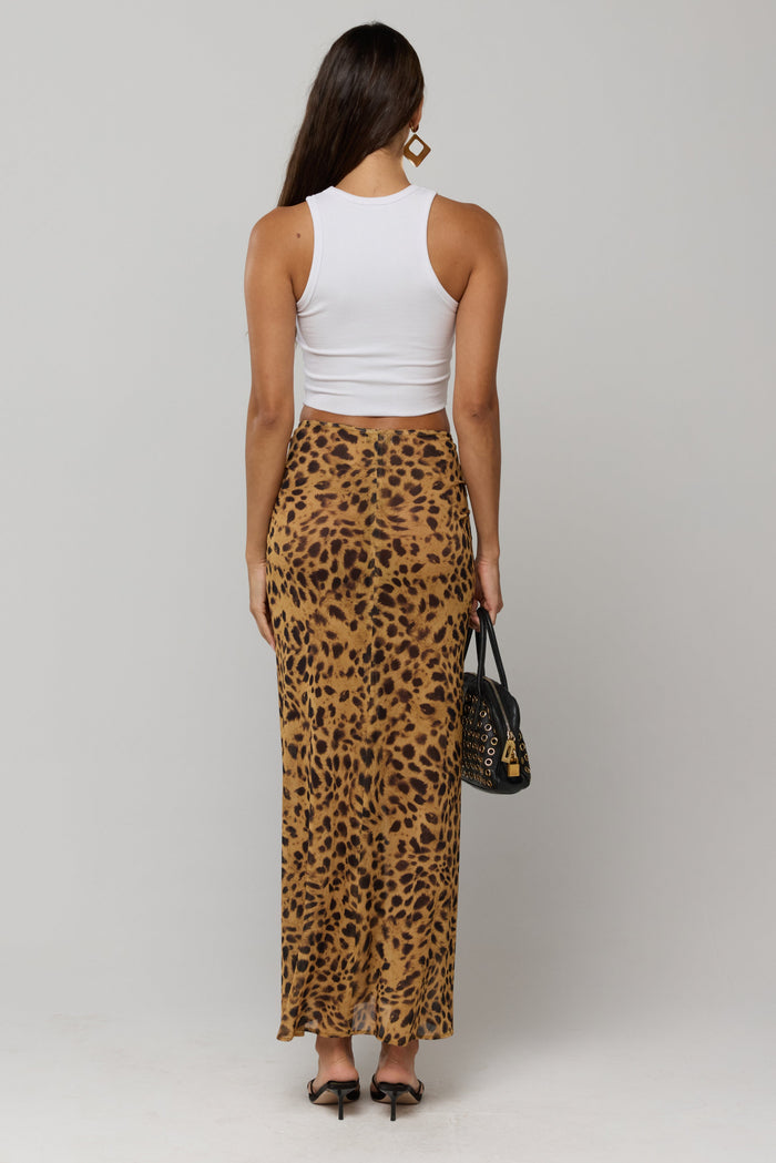 This is an image of Ziggy Mesh Skirt in 007 - RESA featuring a model wearing the dress