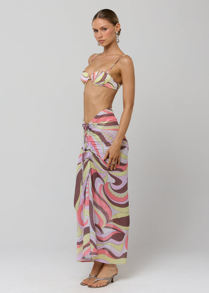 This is an image of Ziggy Mesh Skirt in Dolce - RESA featuring a model wearing the dress