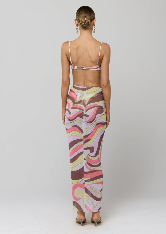 This is an image of Ziggy Mesh Skirt in Dolce - RESA featuring a model wearing the dress