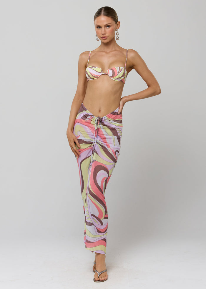 This is an image of Ziggy Mesh Skirt in Dolce - RESA featuring a model wearing the dress