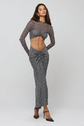 This is an image of Ziggy Skirt in Tide - RESA featuring a model wearing the dress